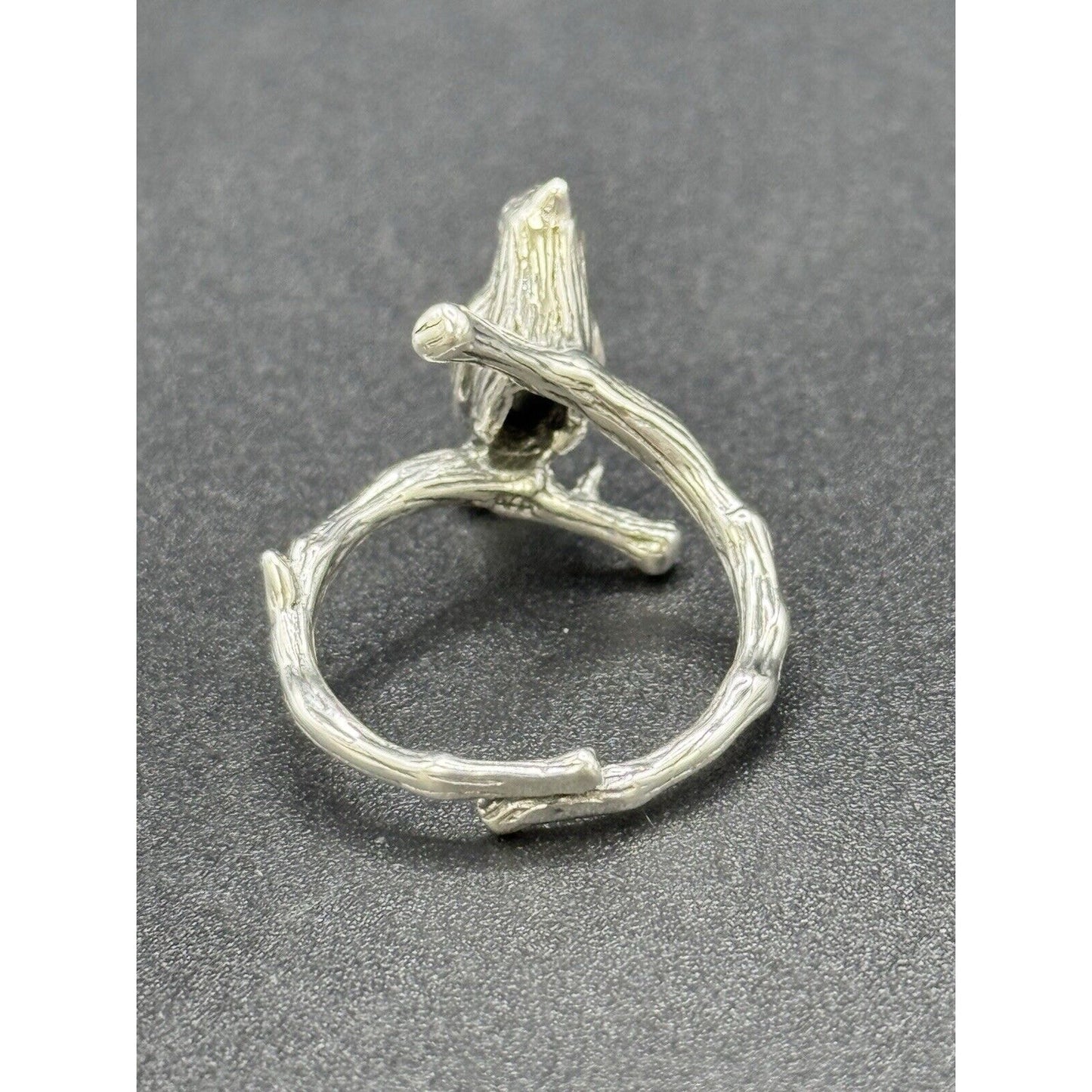 New Condition Sterling Silver Bird On A Branch Ring Size 6.50 925