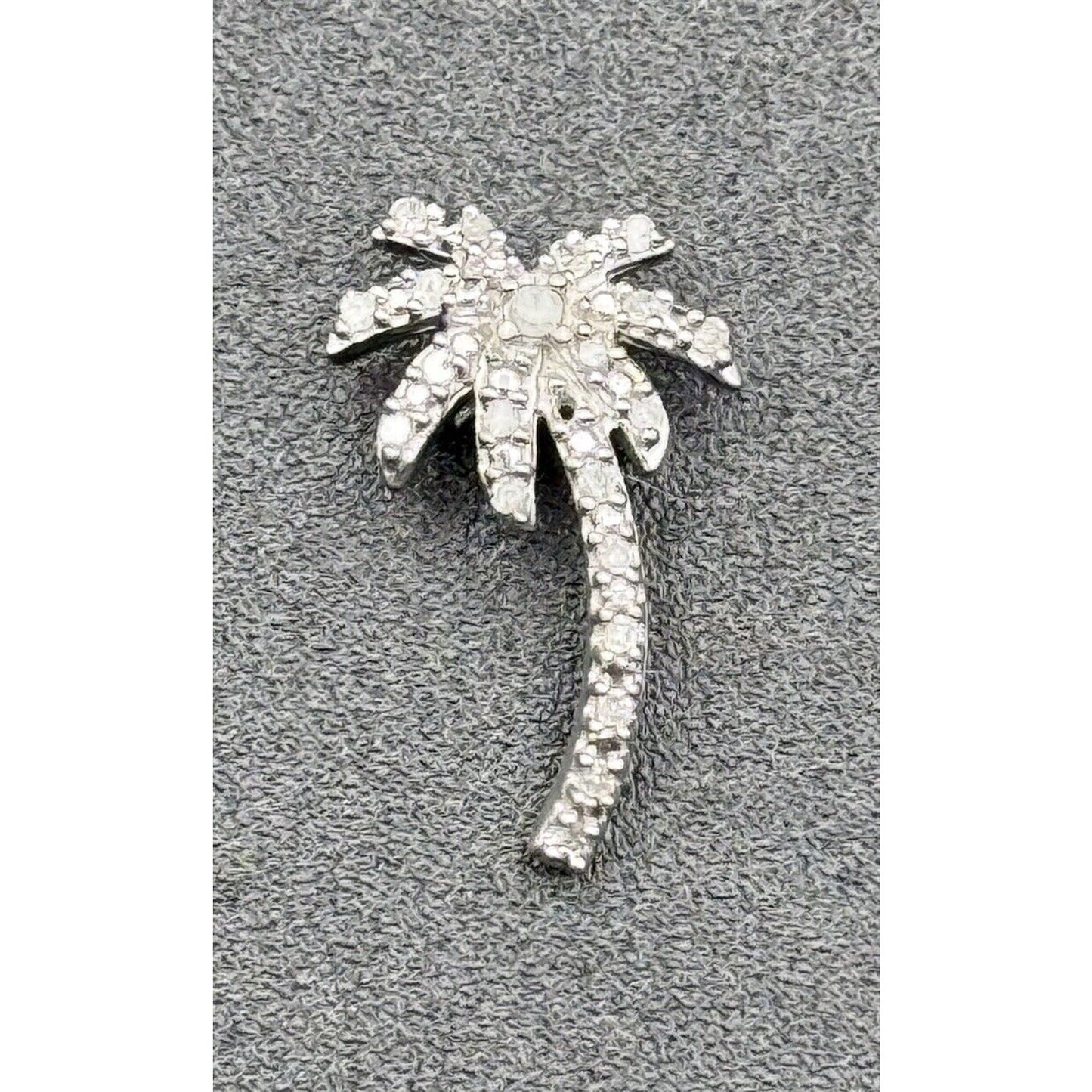 Sterling Silver Genuine Diamond Charm Pendant 925 Missing Stone N11