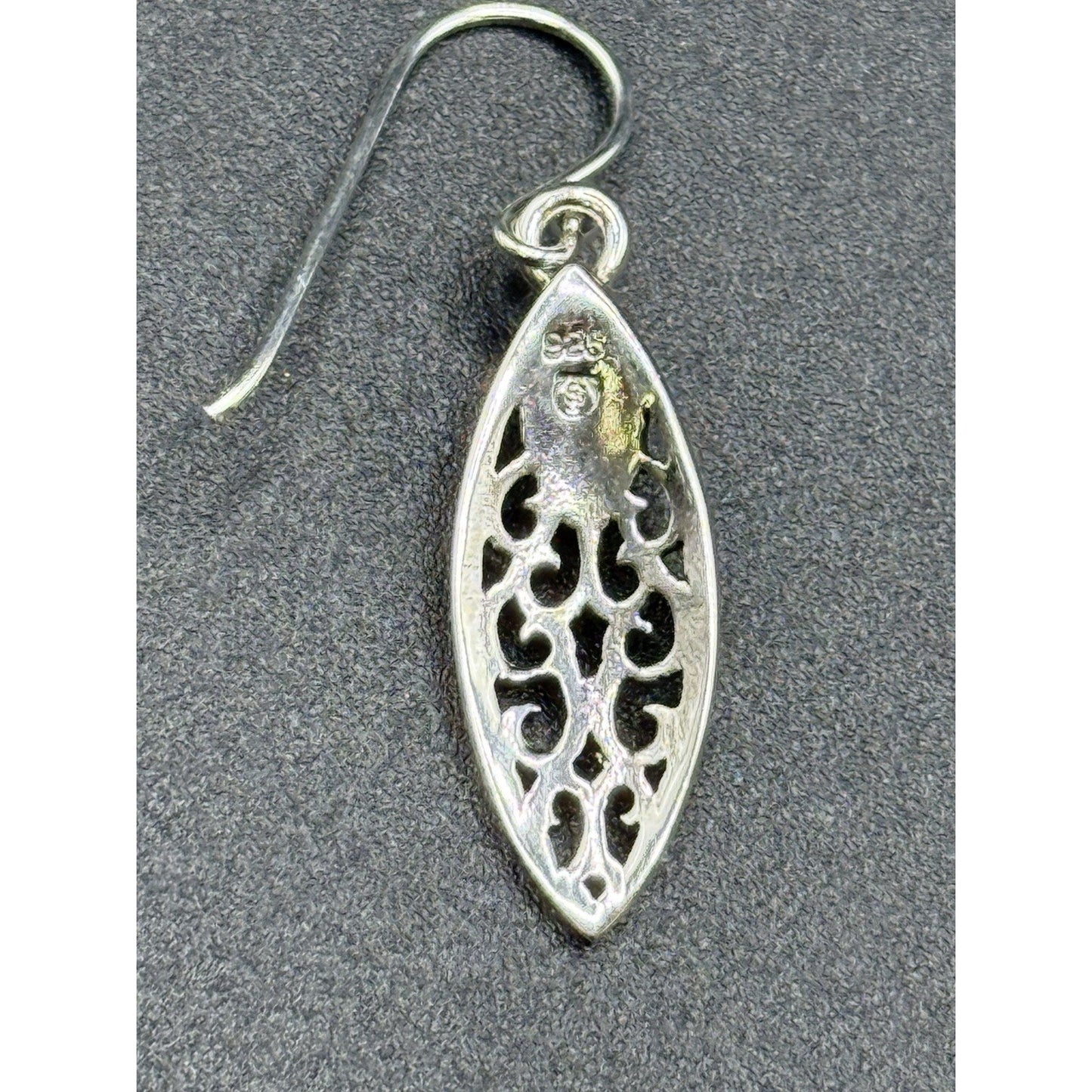 New Condition Sterling Silver Genuine Turquoise Dangle Earrings 925