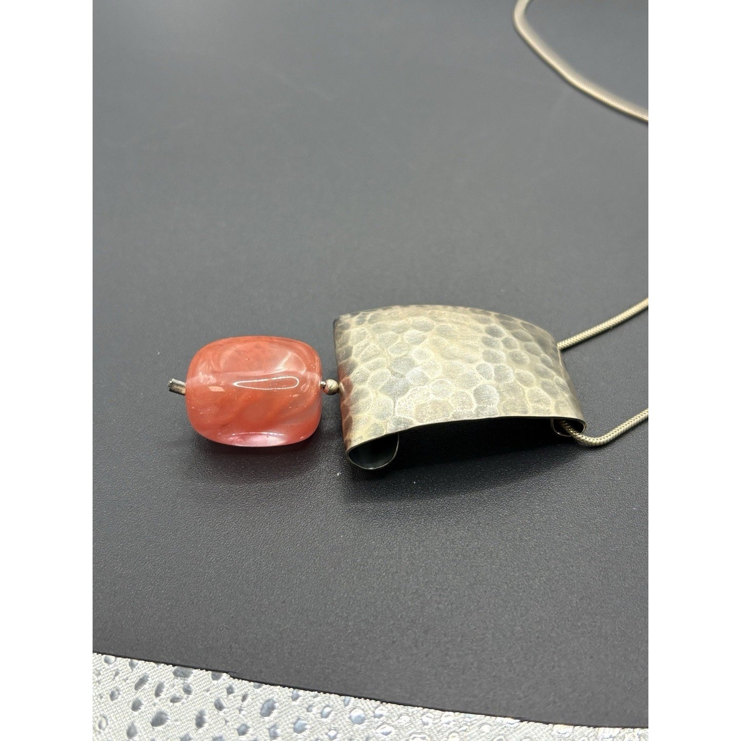 16" Silpada Sterling Silver Cherry Quartz Necklace N1188 X8