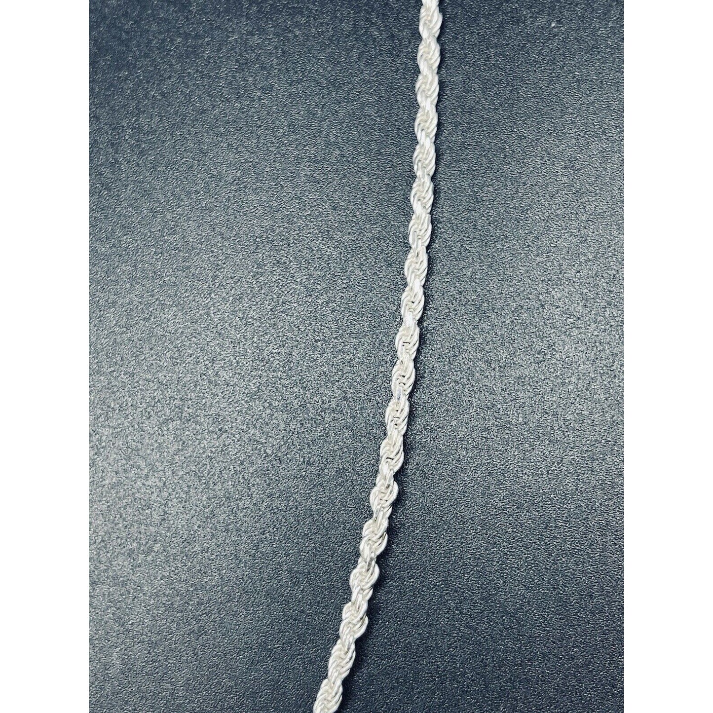New Condition 22” 3MM Rope Chain Necklace 925