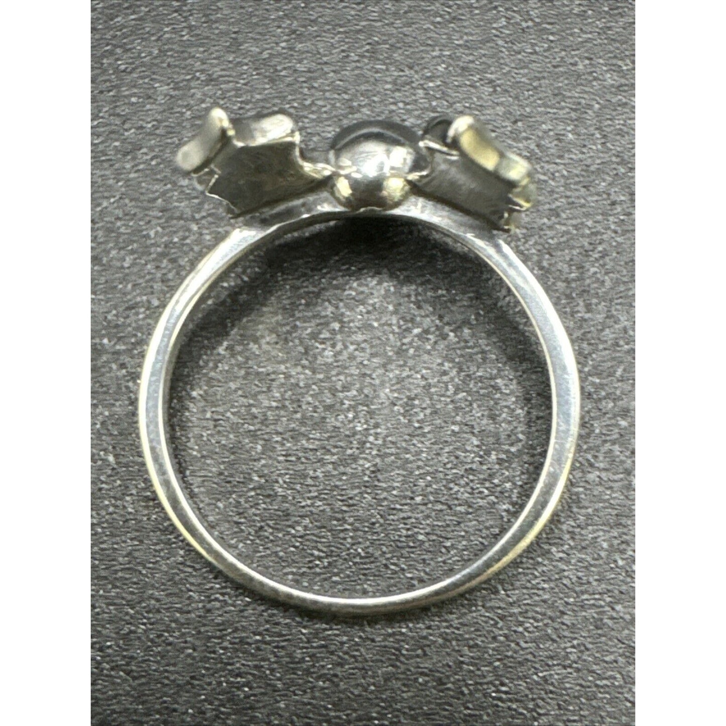 New Condition Sterling Silver Bat Skull Ring Size 7