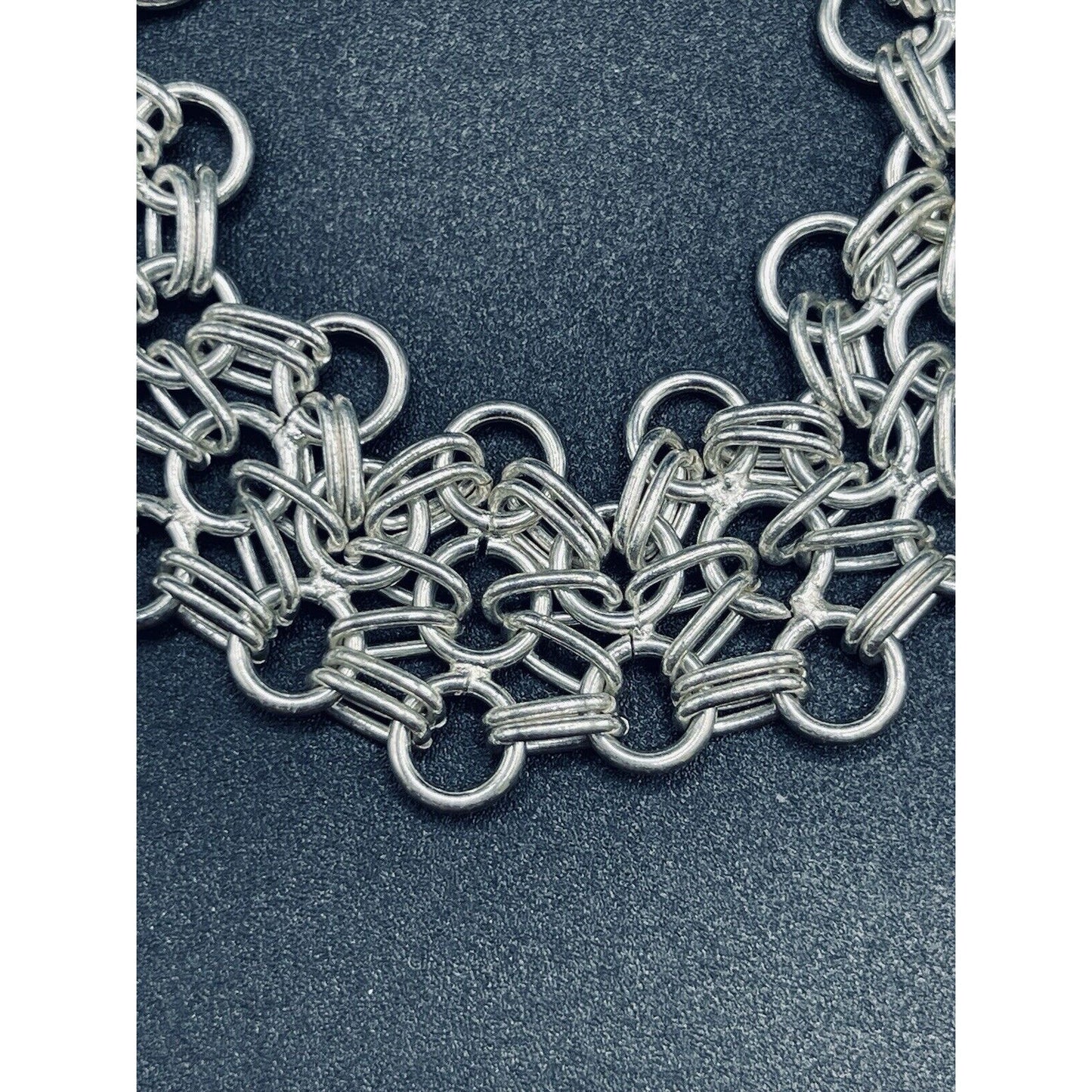 8” Sterling Silver 24MM Link Chain Bracelet 29 Grams K25