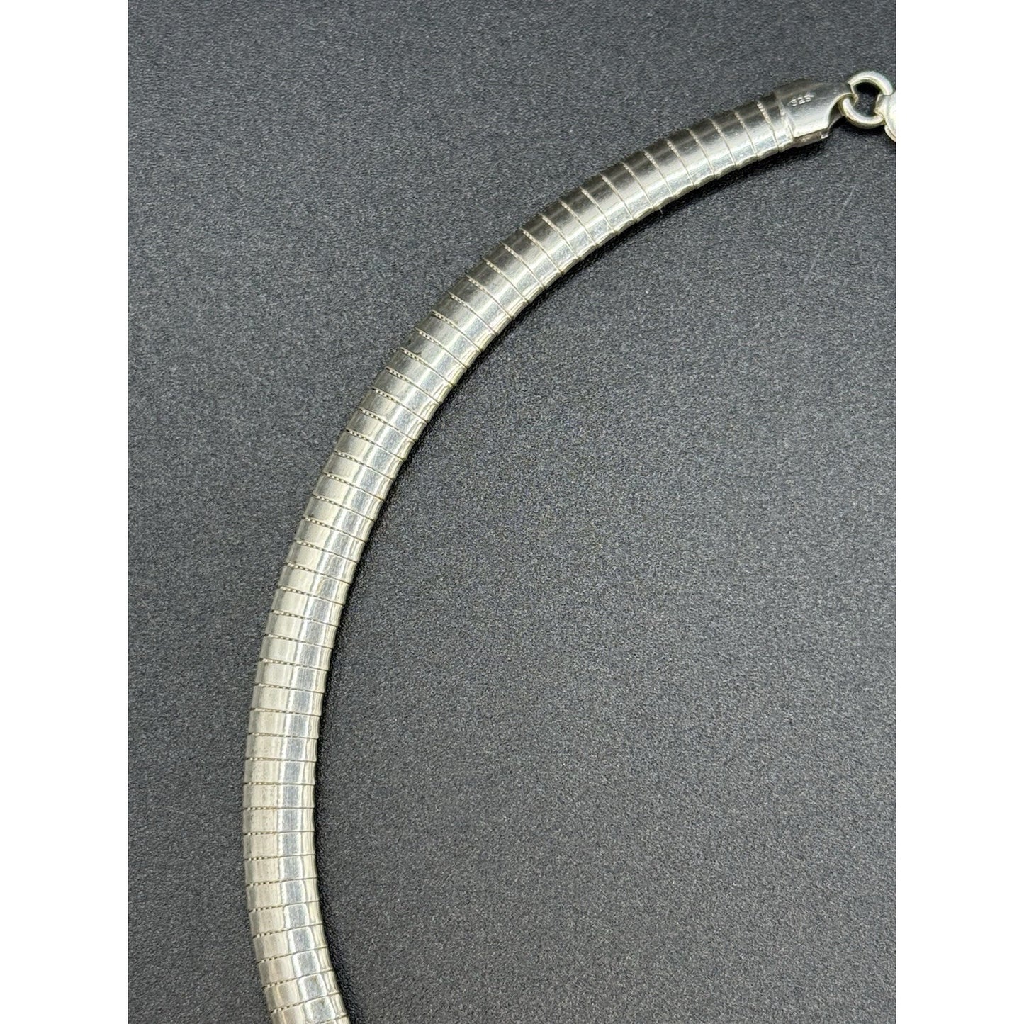 16” Sterling Silver Omega Style Collar Necklace 34 Grams P5