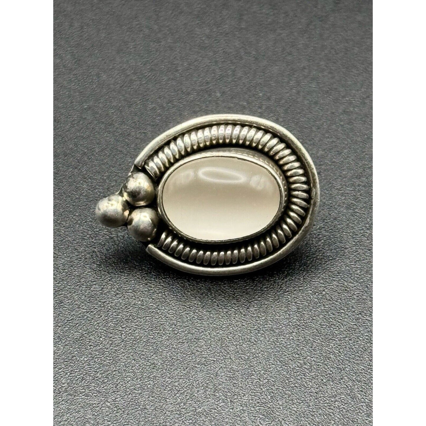 ATI Sterling Silver Cats Eye Glass Earrings 925 Mexico N11