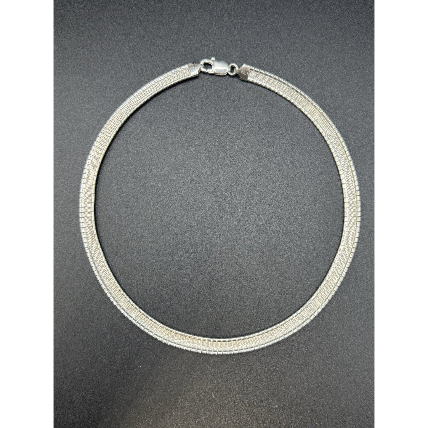 16” Sterling Silver Omega Style Collar Necklace 34 Grams P5