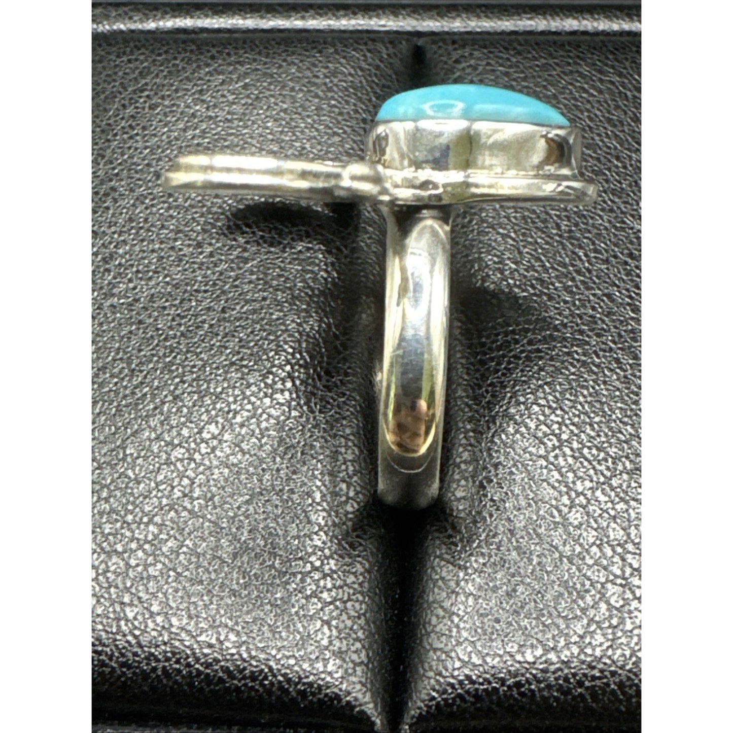 EUCSterling Silver Turquoise Antler Huntress Ring 7g 925 Size 7.25 T29