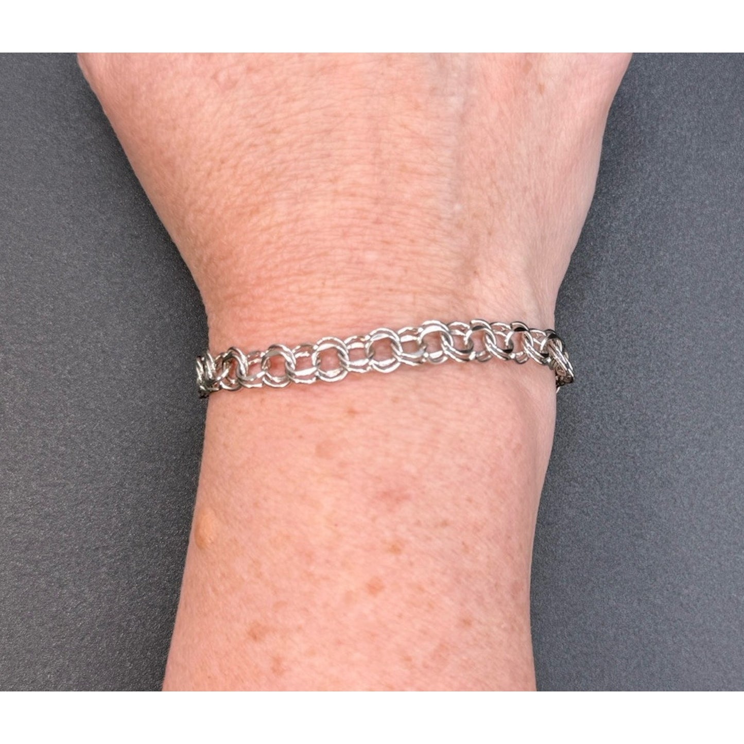 7.25” Sterling Silver Charm Bracelet 7 Grams 925 N28