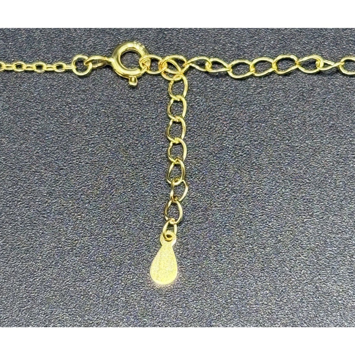 18” New Condition Gold Sterling Silver Moissanite Cross Pendant Necklace GRA