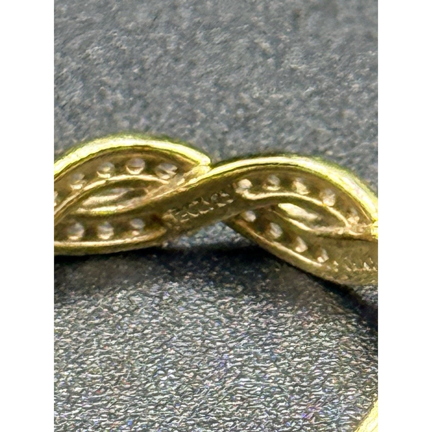 Gold Sterling Silver Cubic Zirconia Twist Ring Size 9.75 Q23