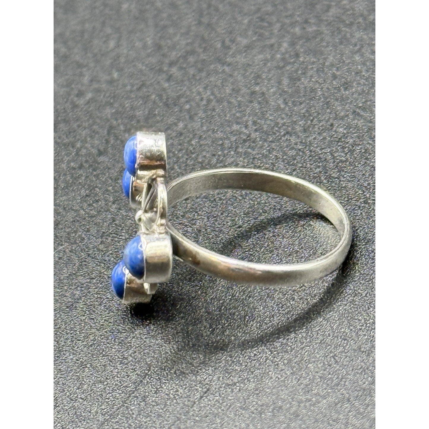 Excellent Used Condition Sterling Silver Multi Lapis Genuine Ring Size 7.00 P19