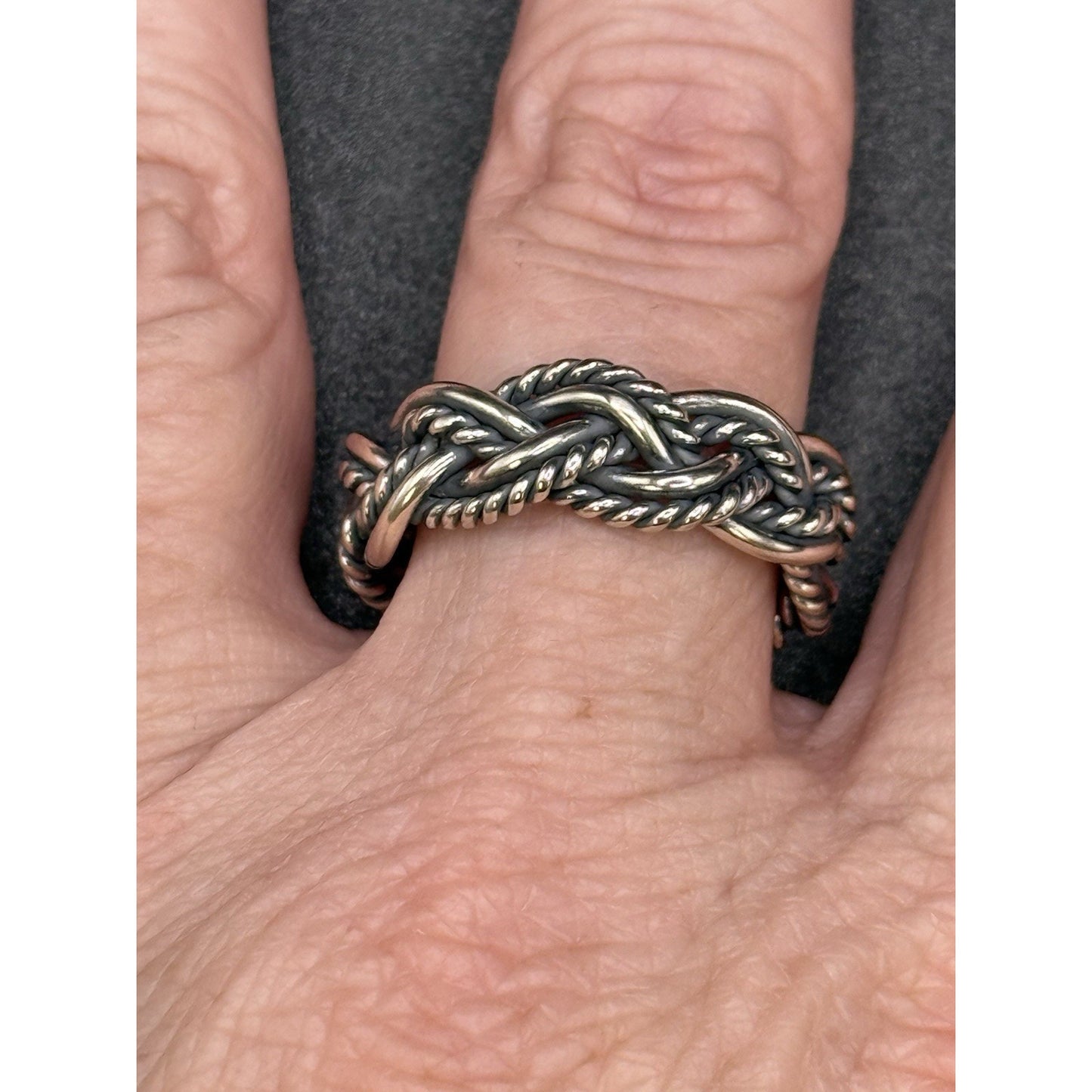 New Condition Sterling Silver Weave Band Size 9.75 925
