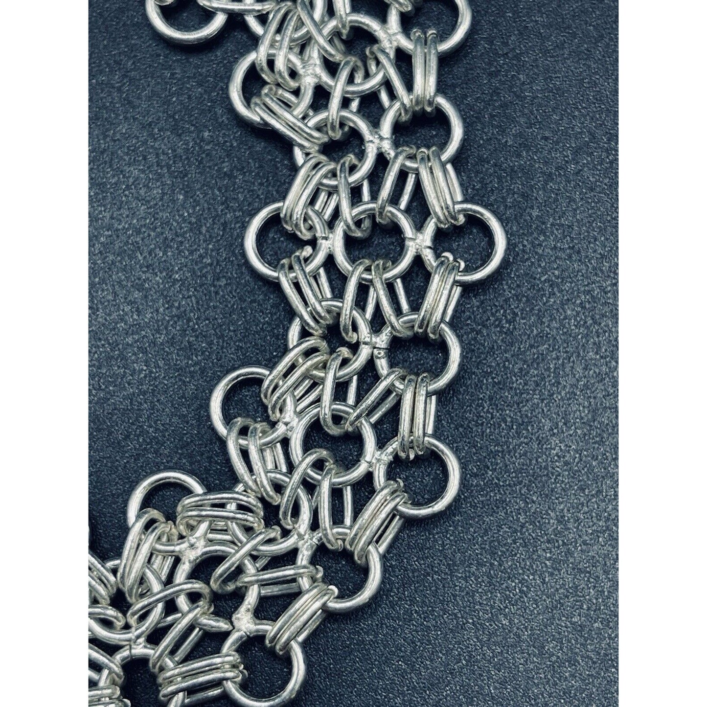 8” Sterling Silver 24MM Link Chain Bracelet 29 Grams K25
