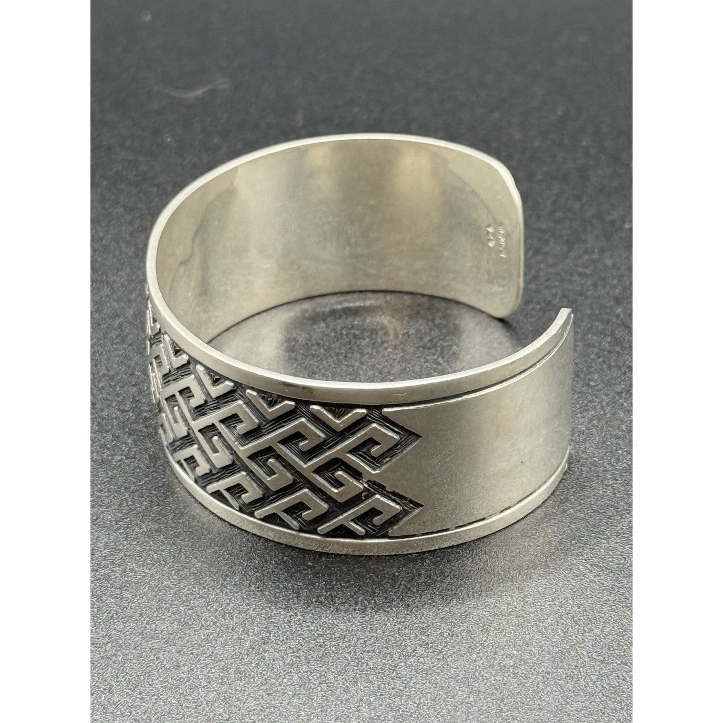 7” Sterling Silver 24MM Cuff Bracelet 37 Grams N13
