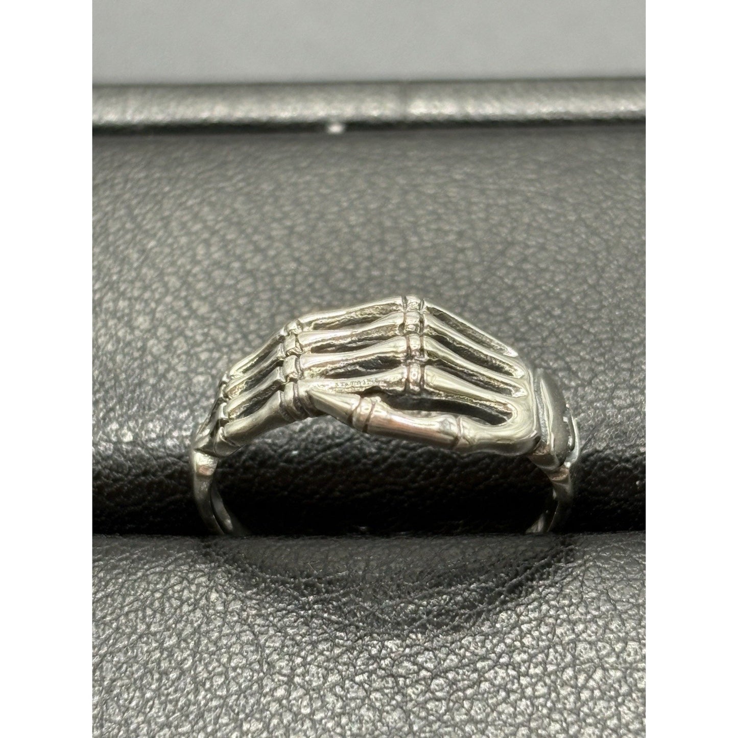 New Condition Sterling Silver Skeleton Hands Size 7