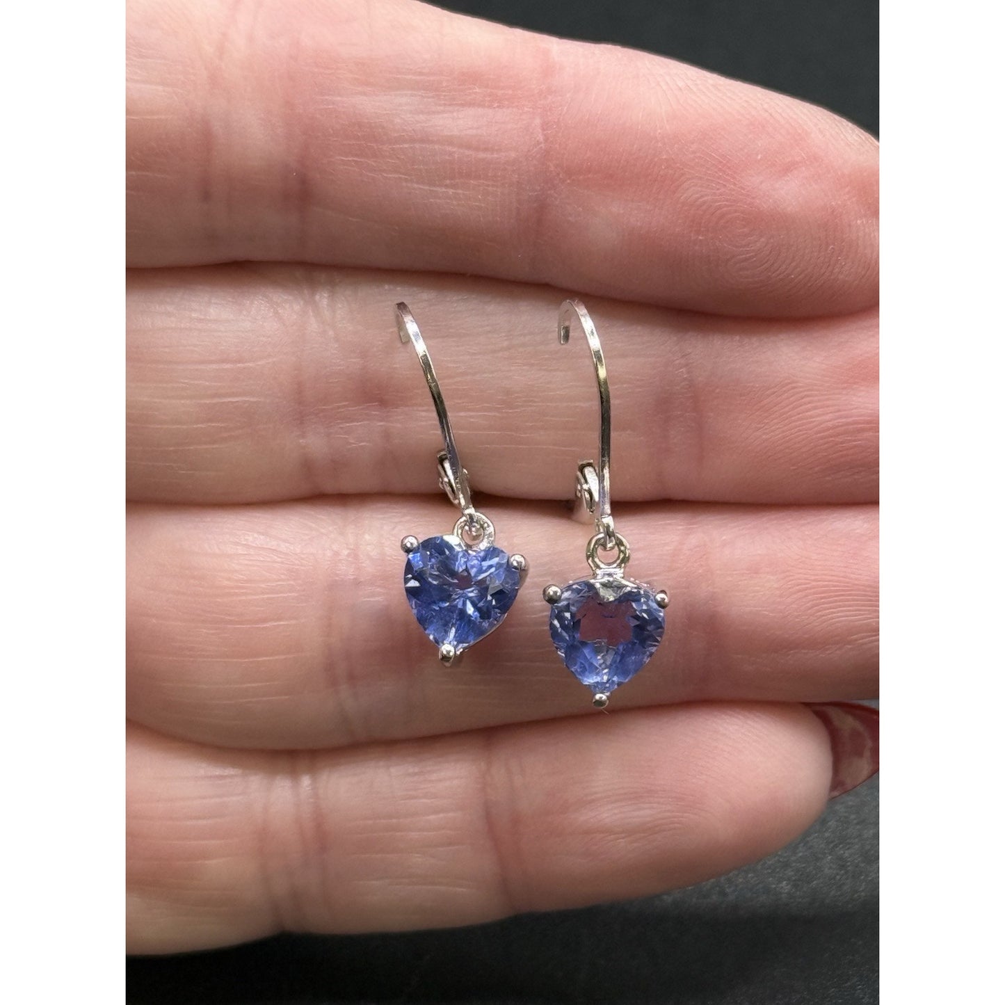 JTV NOS Sterling Silver Blue Topaz Dangle Earrings N17