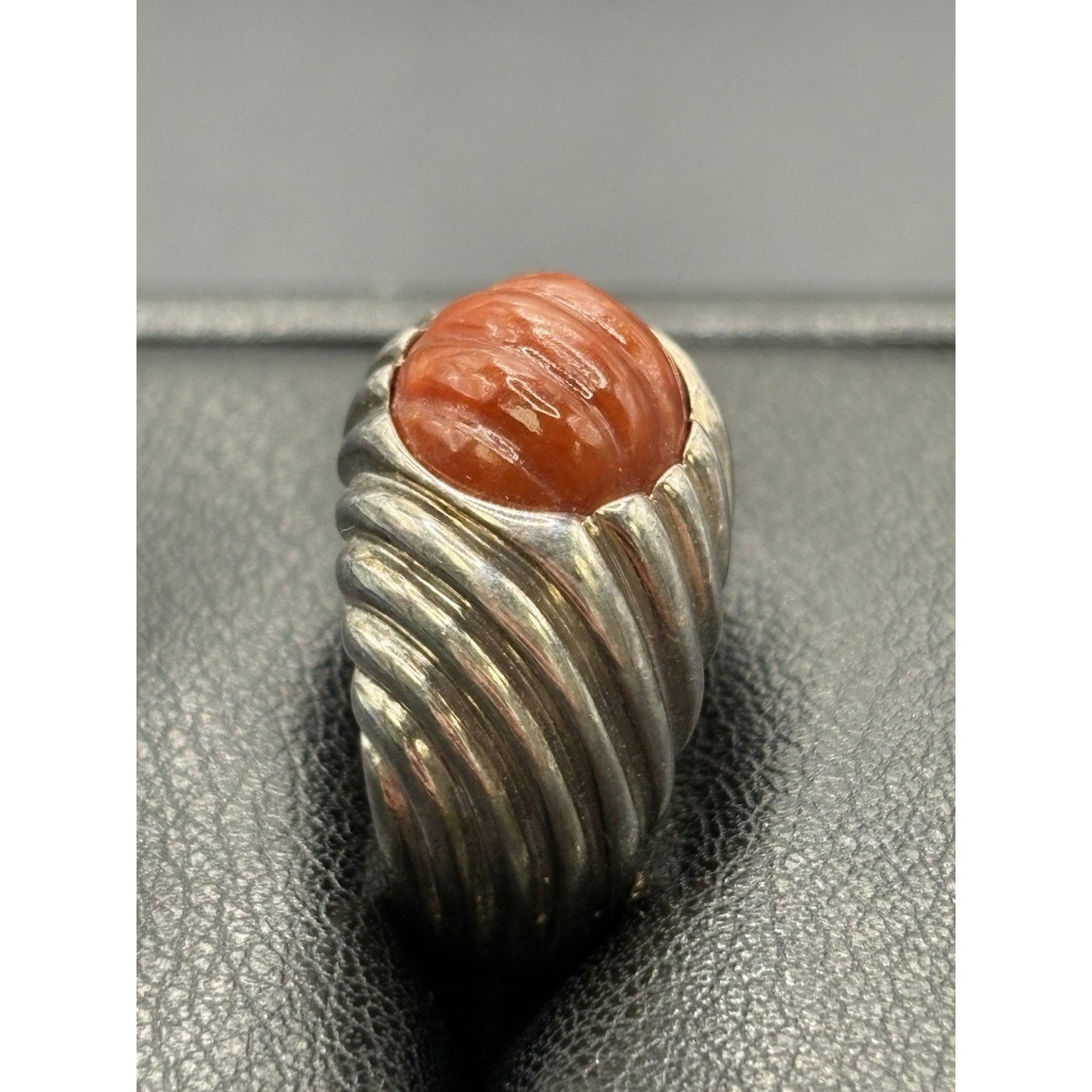 Ross Simmons Sterling Silver Carved Camelion Ring Size 6 W18
