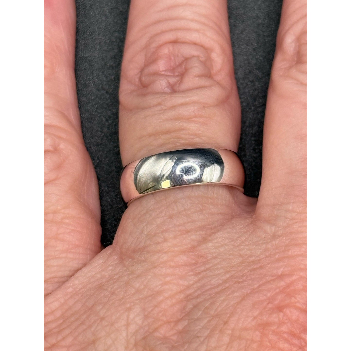 New Condition Sterling Silver 6MM Wedding Band Size 7.00