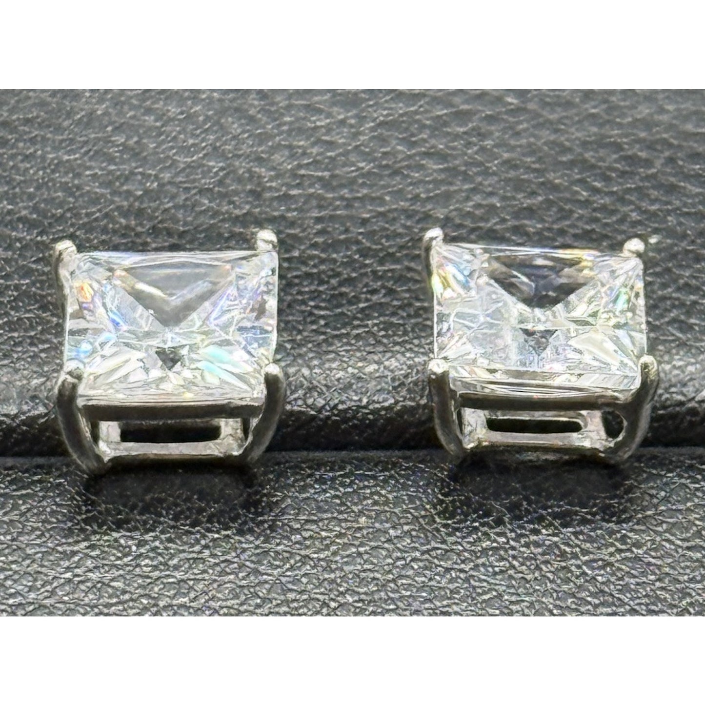 JTV EUC Bella Luce Sterling Silver Princess Stud Earrings 925 N19
