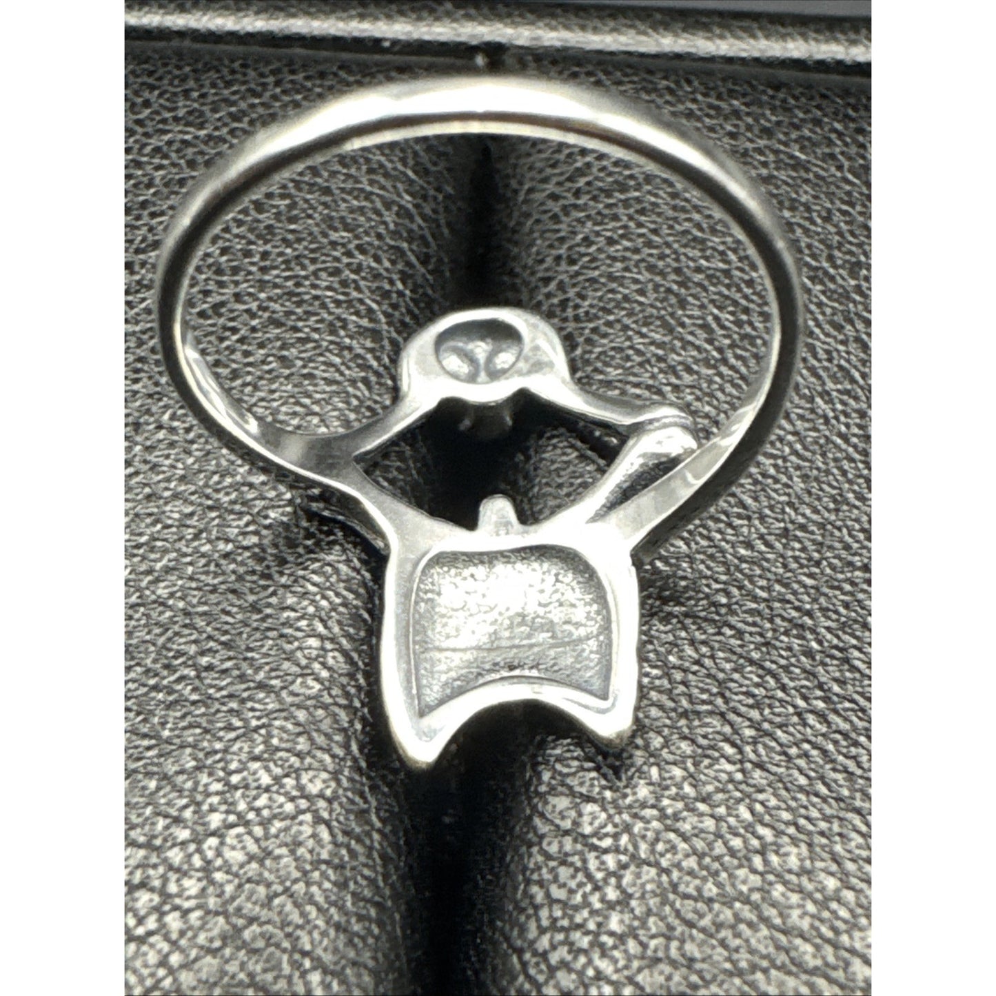 New Condition Sterling Silver Headless Skeleton Skull Ring Size 7