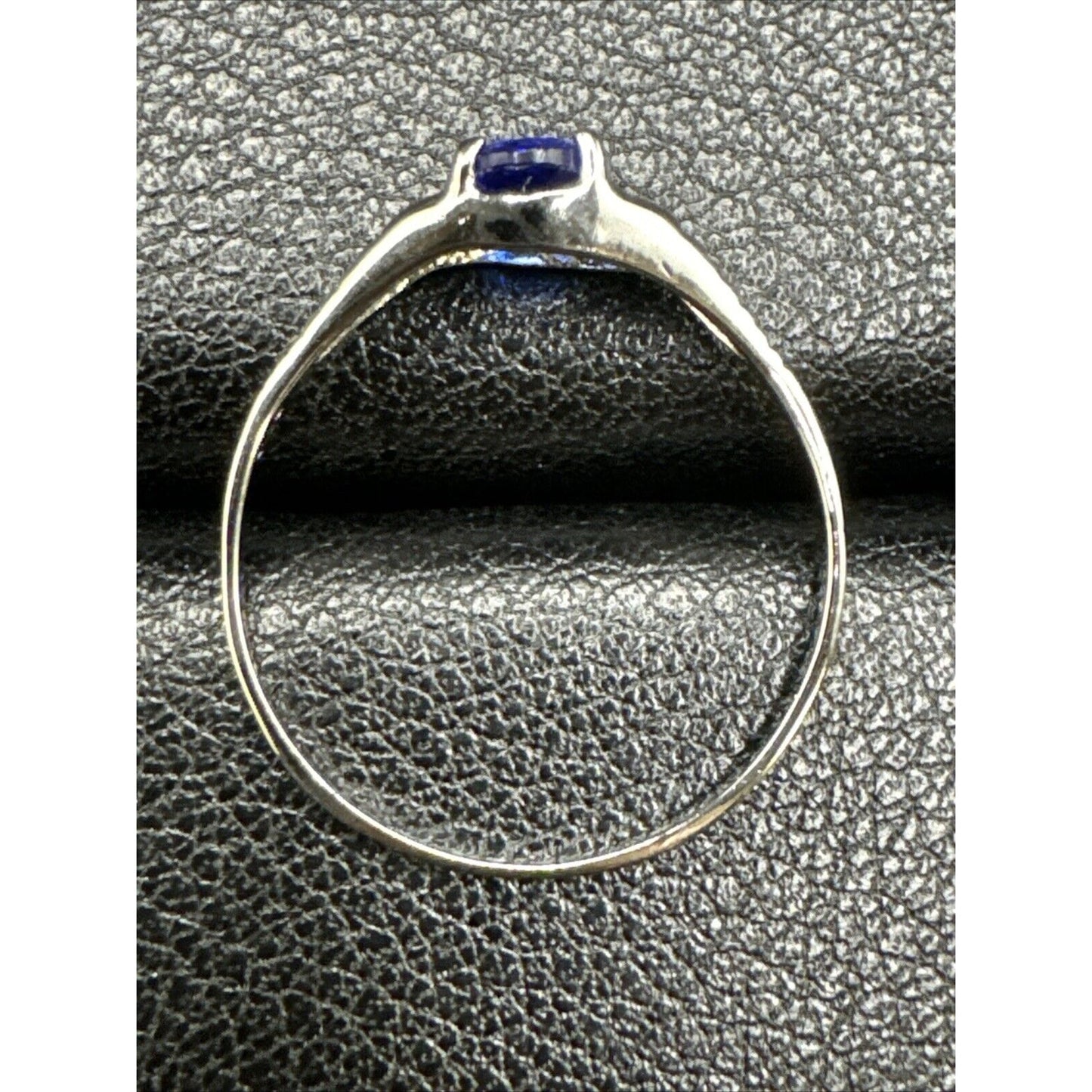 New Condition Sterling Silver Lab Created Sapphire Dainty Ring 925 Size 7