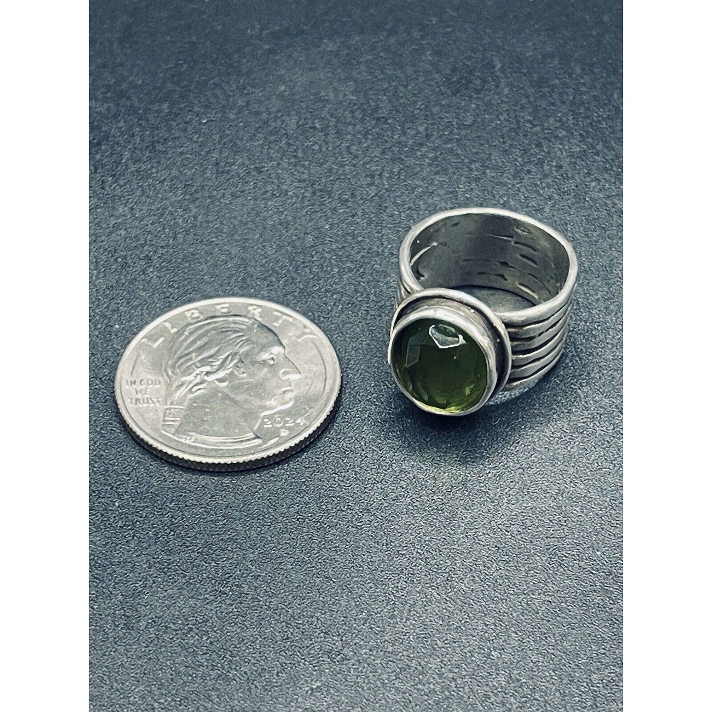 Silpada Sterling Silver Green Quartz Ring Size 5.50 Daintree R1463