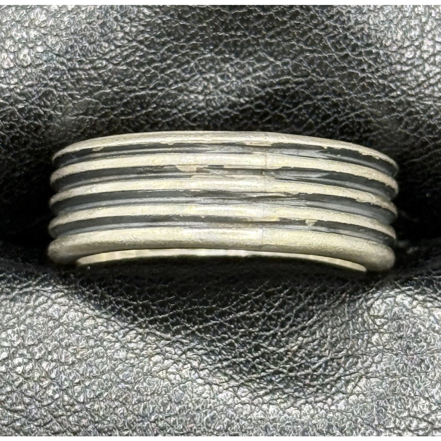 Vintage Taxco 8MM Grooved Band Ring Size 8.25 P10