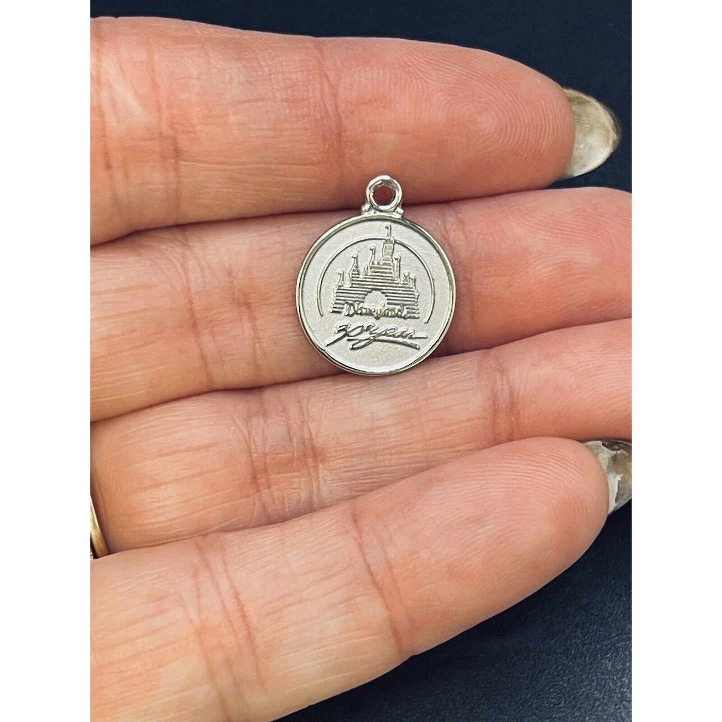 Vintage Disneyland 30th Anniversary Sterling Silver Cjarm 925 L13