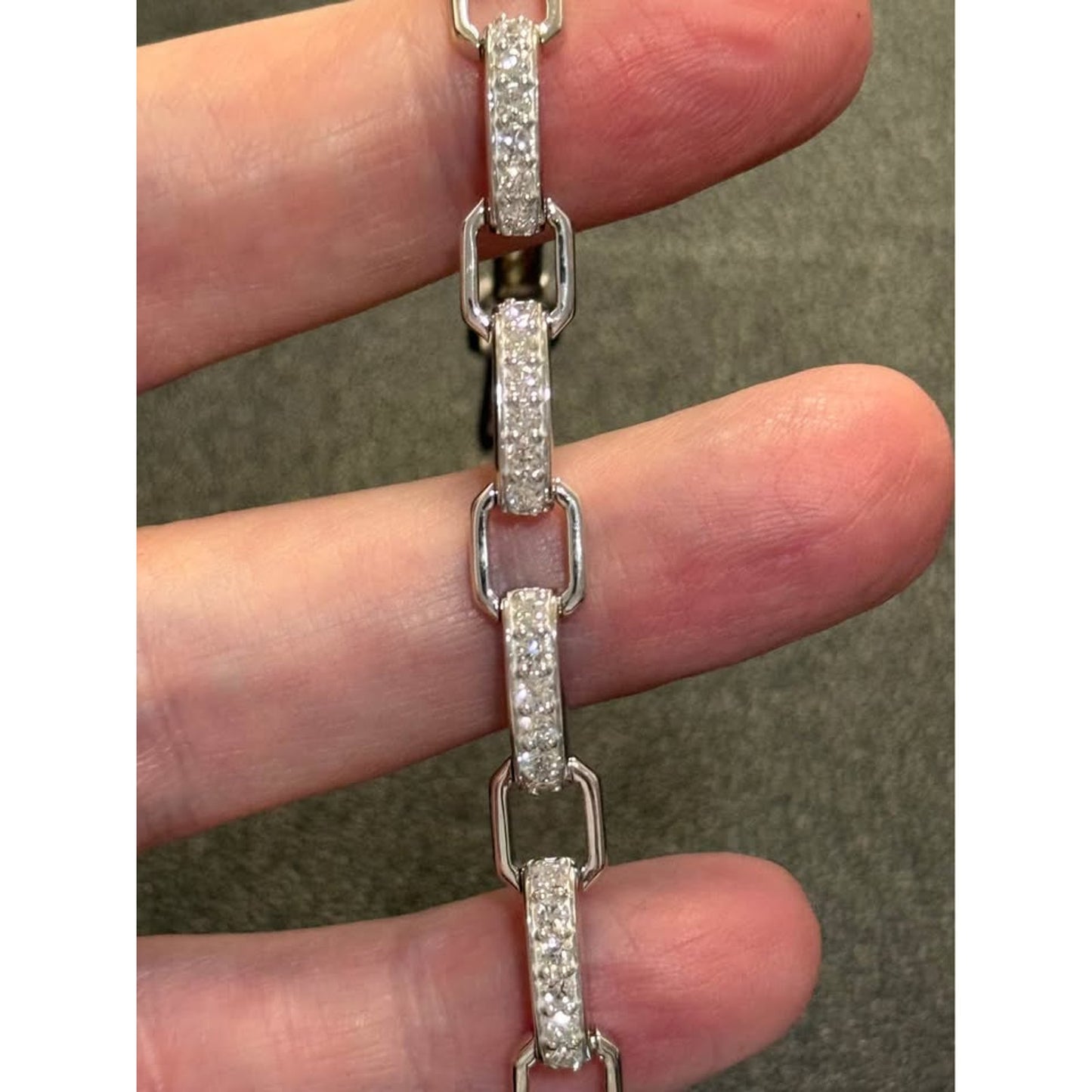 7.5” Sterling Silver Lab Grown 2.75 CTW Diamonds Tennis Bracelet E-F Color VS Clarity