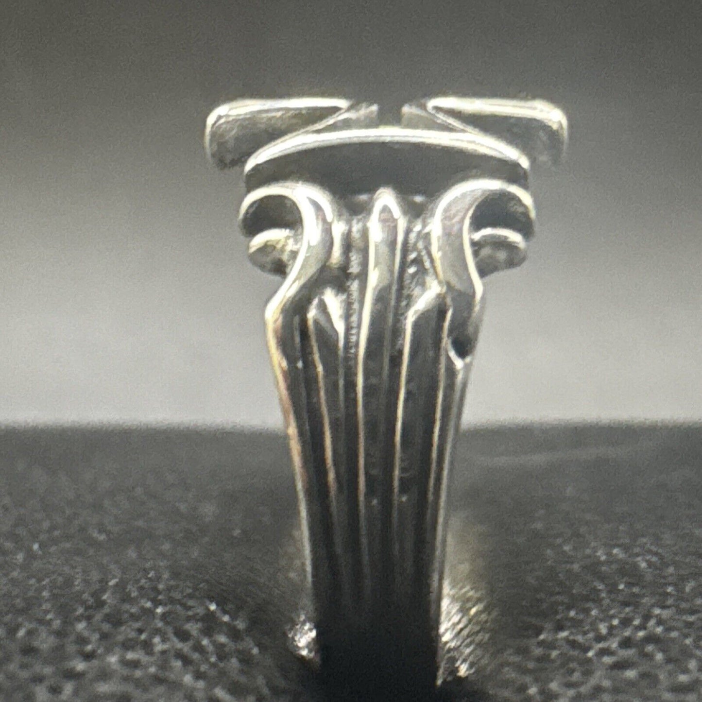 New Condition Sterling Silver Iron Cross Ring 925 Size 7