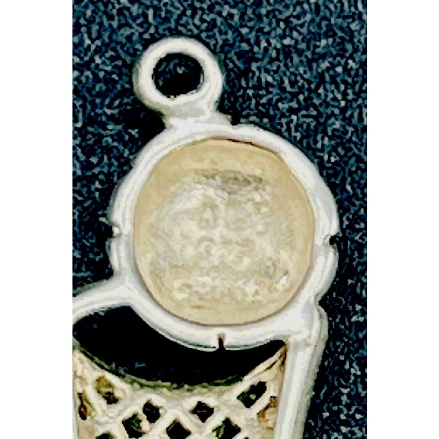 Vintage Sterling Silver Basketball And Net Charm 925 K11