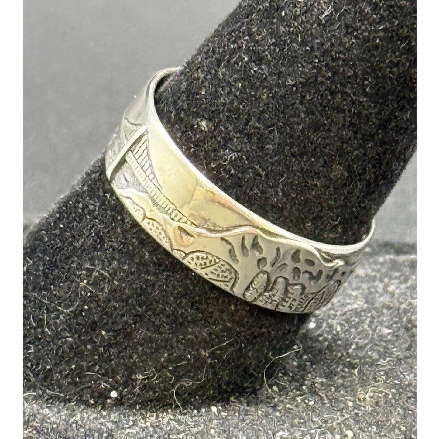 New Condition Sterling Silver Golden Gate Bridge Nature Ring Size 6.50 M8