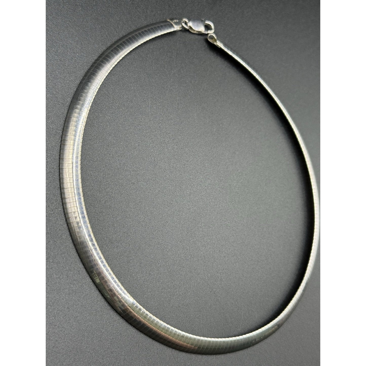 16” Sterling Silver Collar Omega Necklace 29 Grams 8MM N28