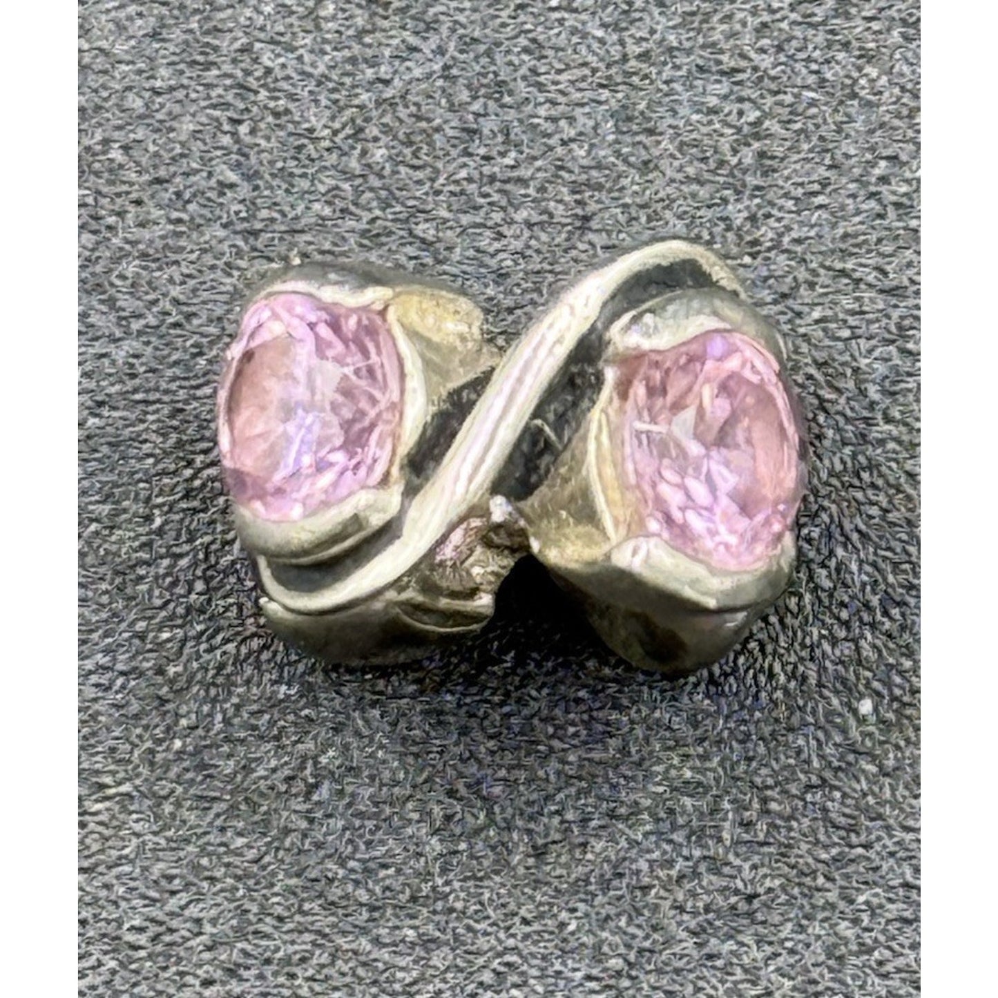 Chamilia Sterling Silver Pink Cubic Zirconia “Forever” Retired Charm P18
