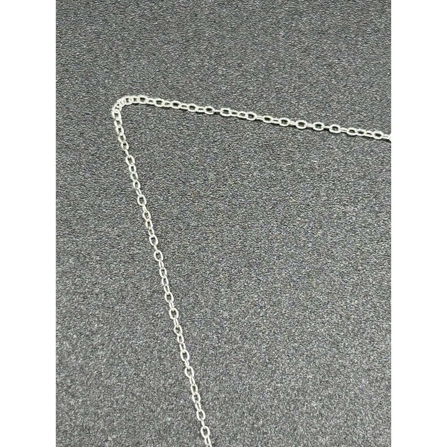 18” Sterling Silver Cubic Zirconia Heart Pendant Necklace 925 N13