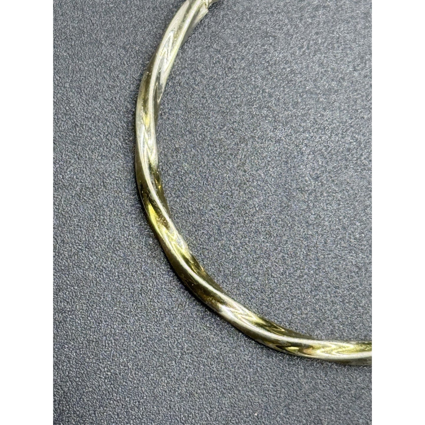 45MM Two Tone Sterling Silver Twist Hoops 925 P3