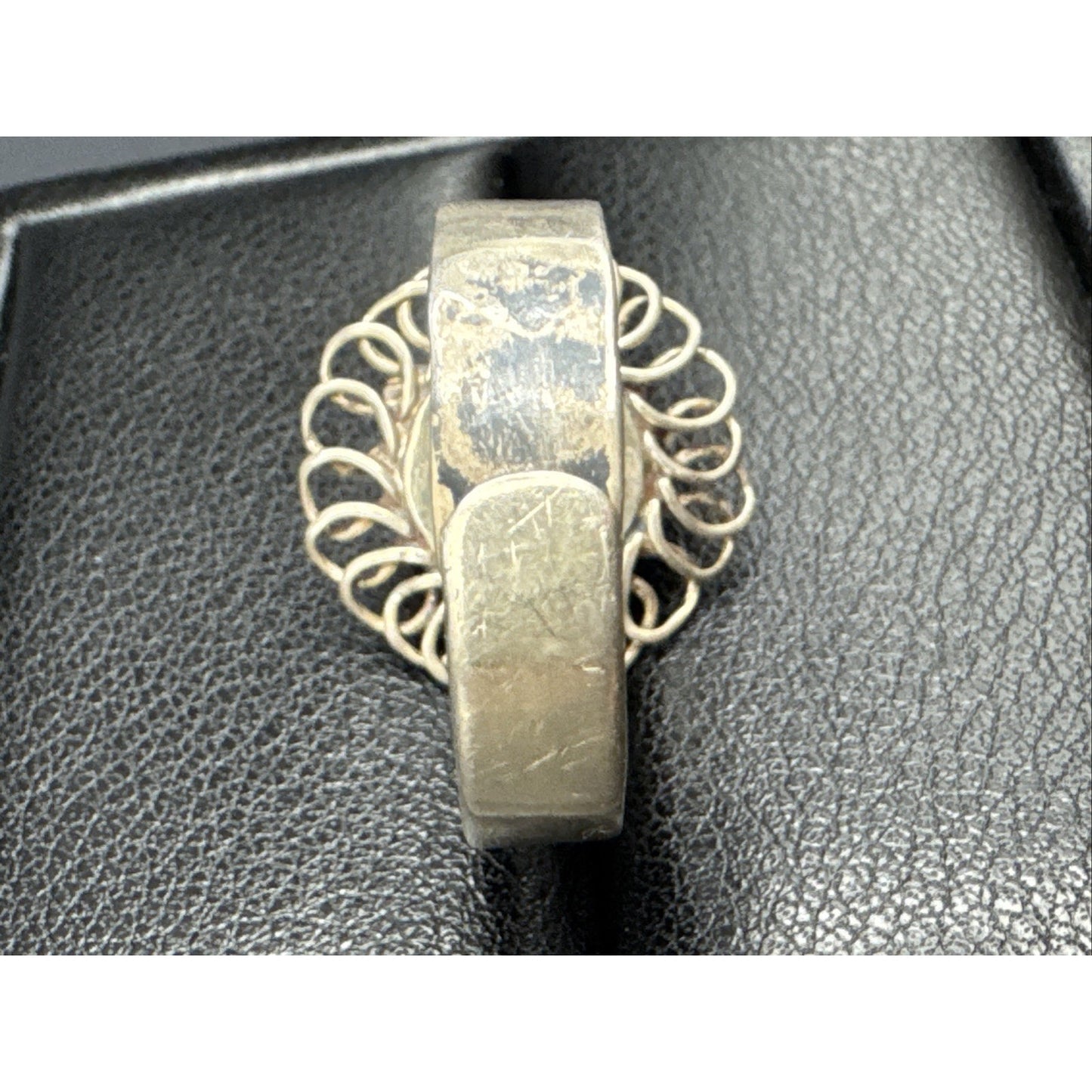 Taxco Sterling Silver Amethyst Poison Ring Size 7 Adjustable U13