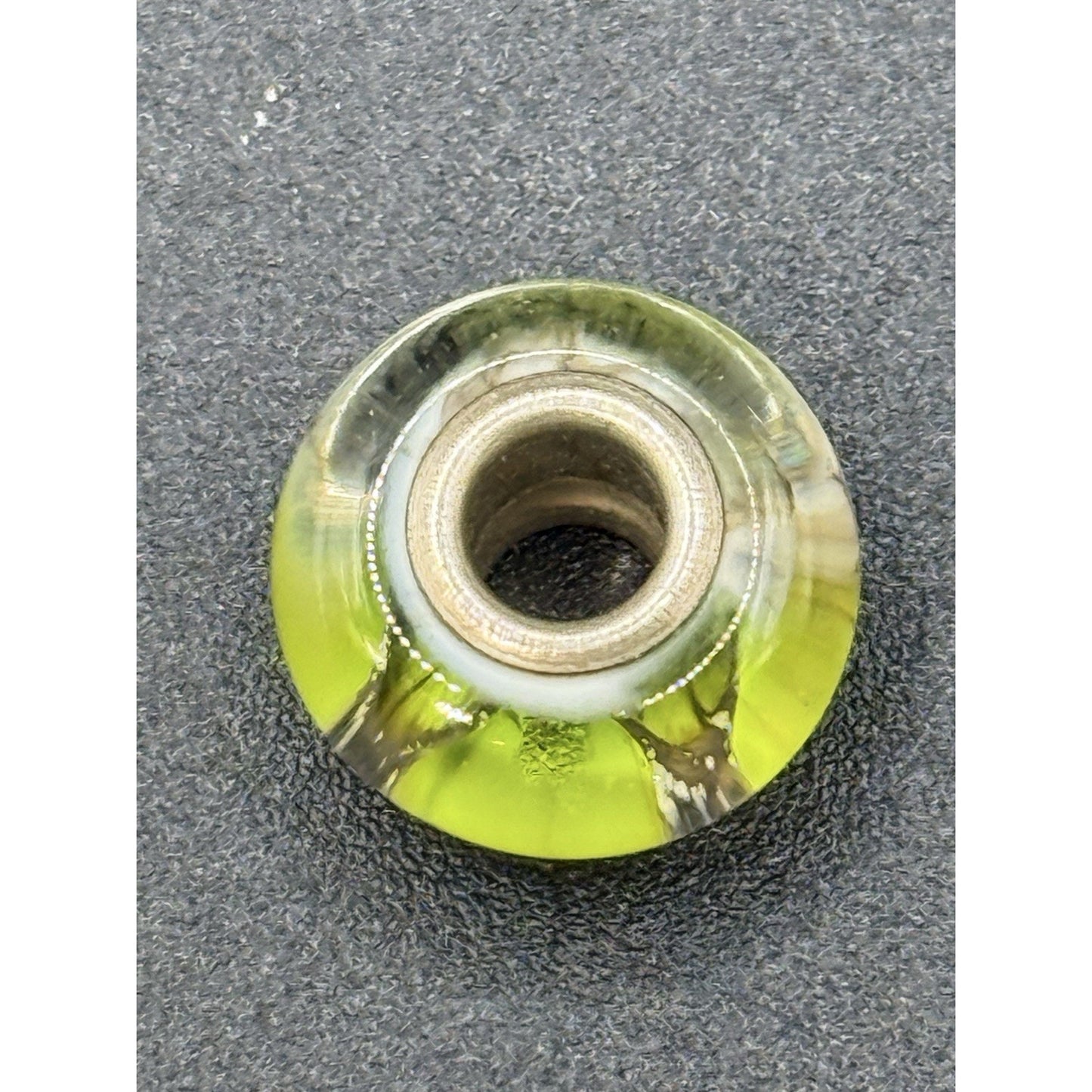 Chamilia Designer Sterling Silver Green Art Murano Glass Charm P19