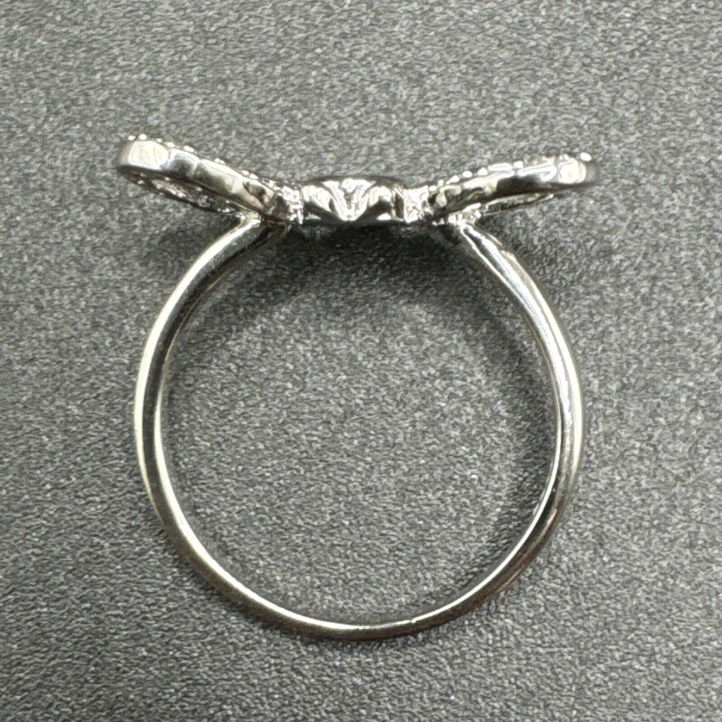 New Condition Sterling Silver Lab Blue Opal CZ Bee Ring 925 Size 7