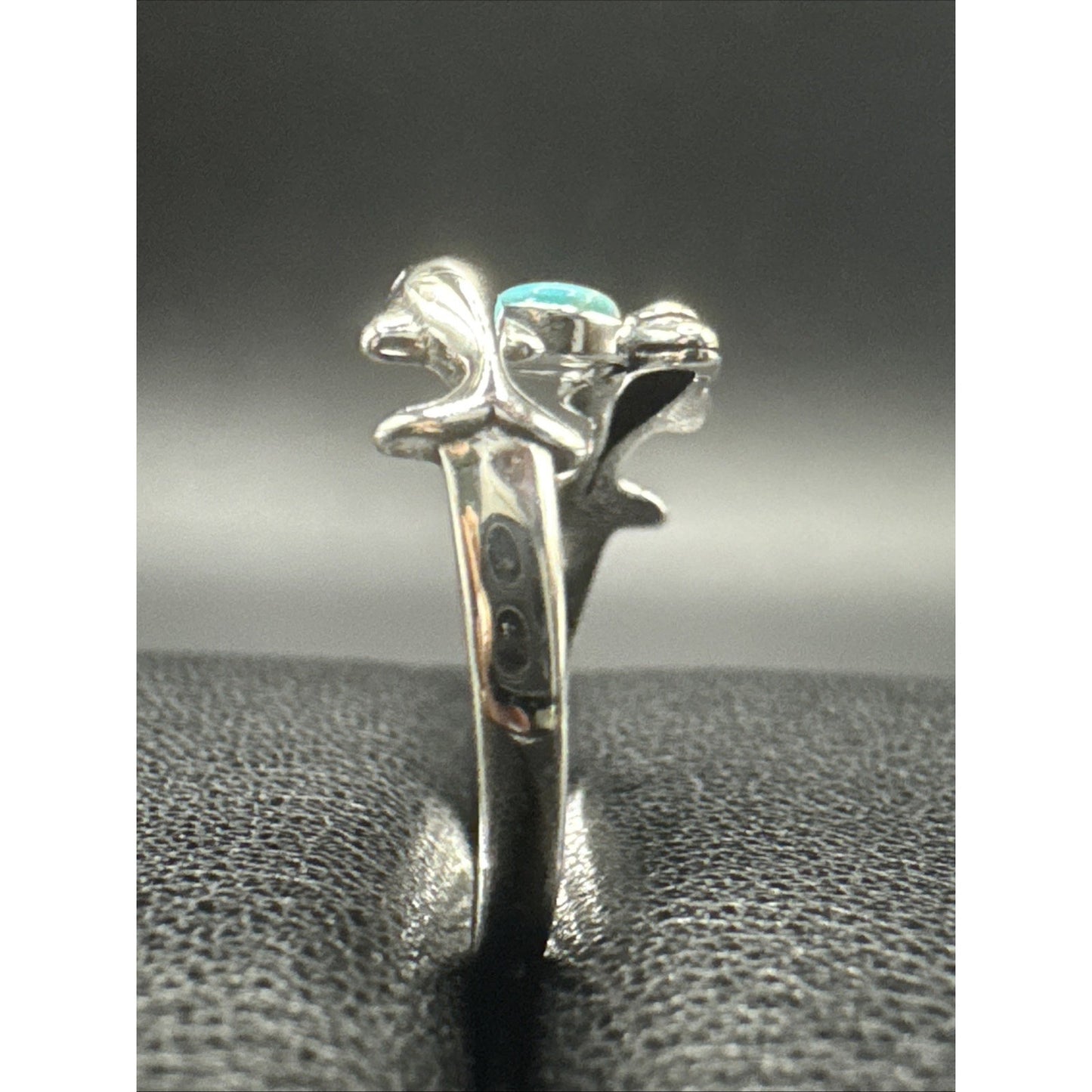 New Condition Sterling Silver Double Dolphin Ring 925 Size 7