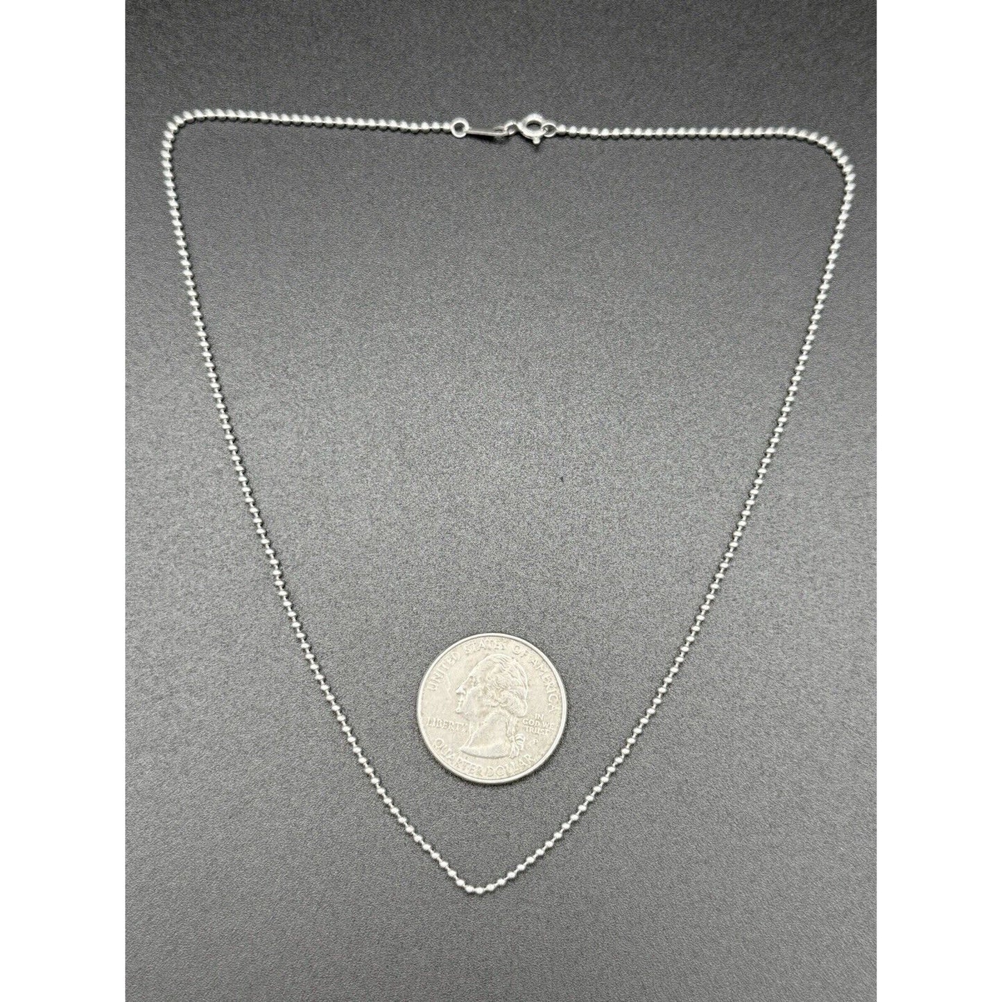 16” Sterling Silver Bathtub Chain Necklace 925 N12