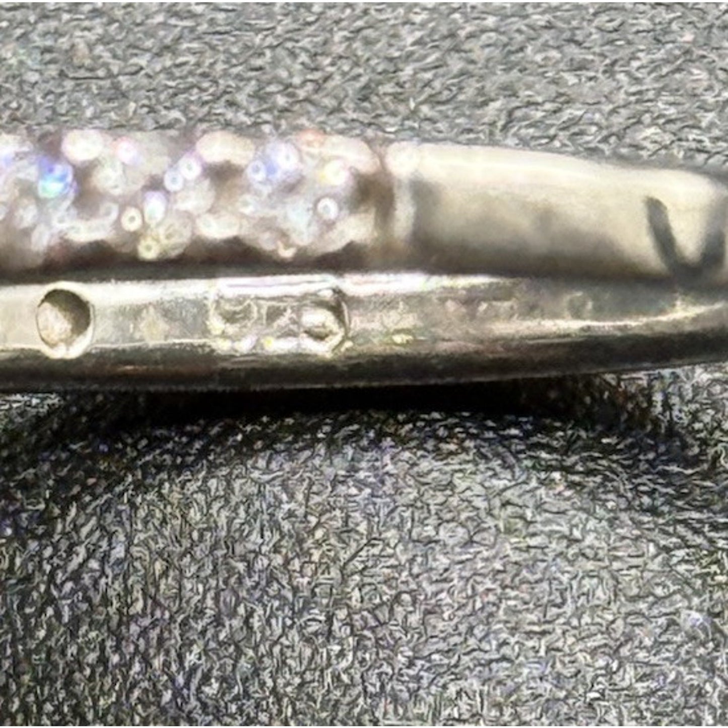 EUC Sterling Silver Cubic Zirconia Engagement Ring Size 6.00 P5