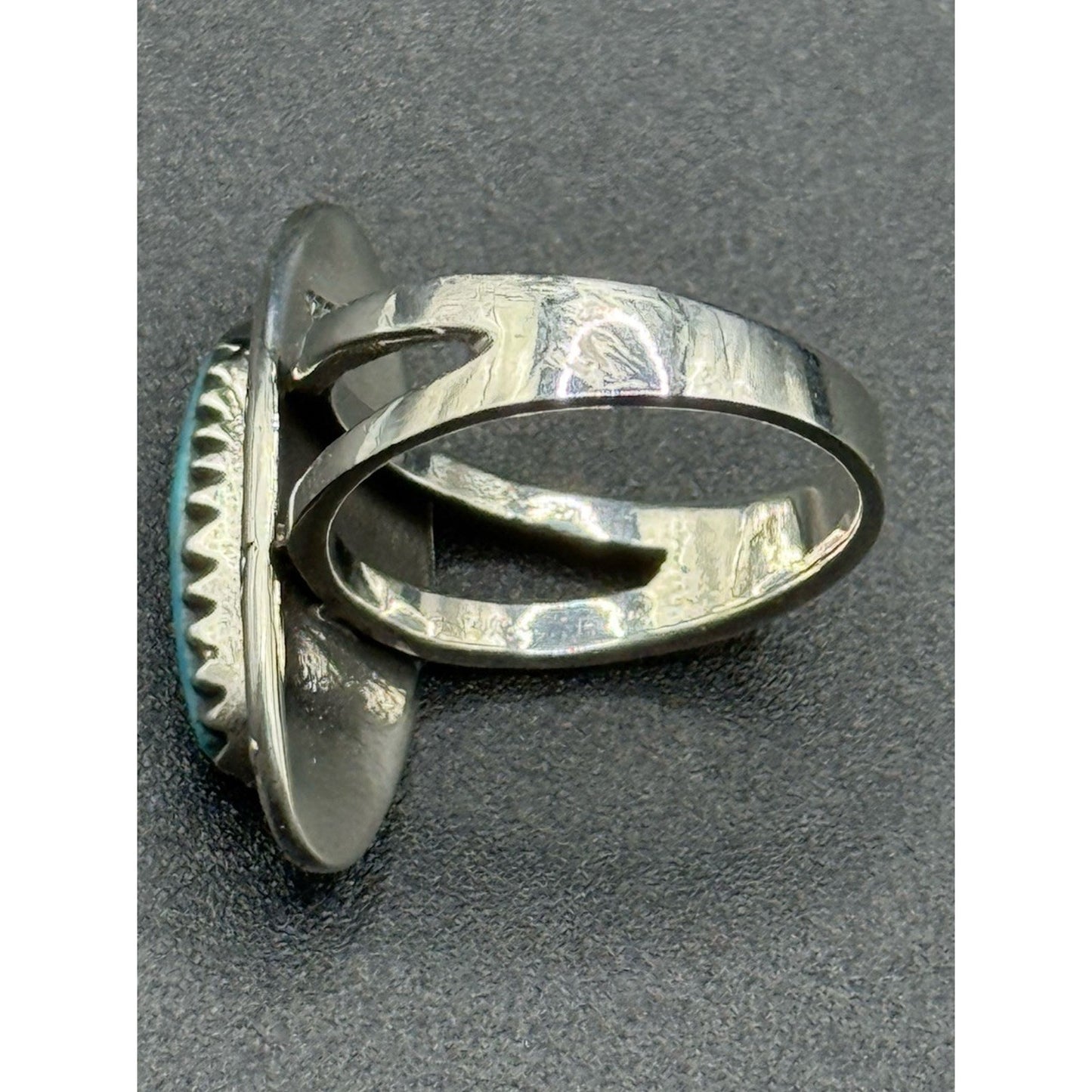 New Condition Sterling Silver Turquoise Sun Moon Ring Size 6.50