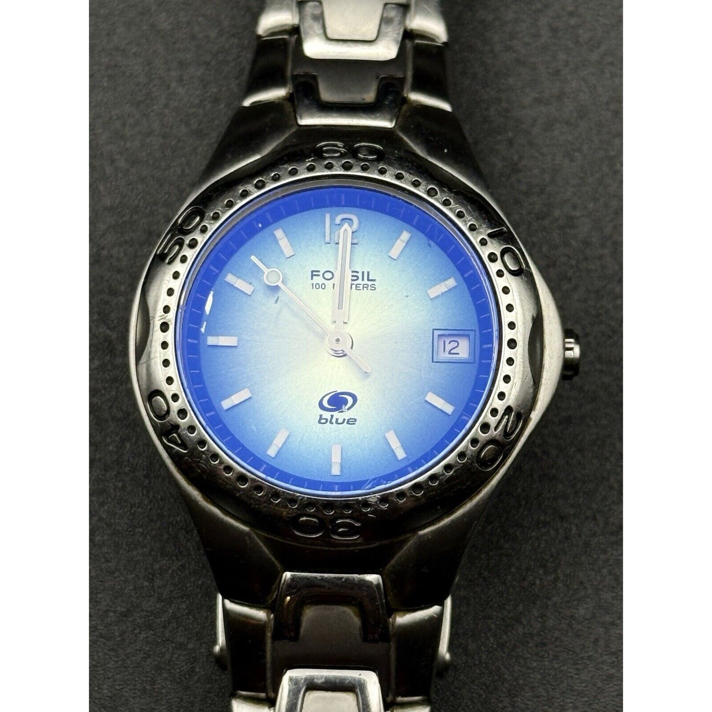 6” Fossil Blue Ladies 30MM New Battery N12