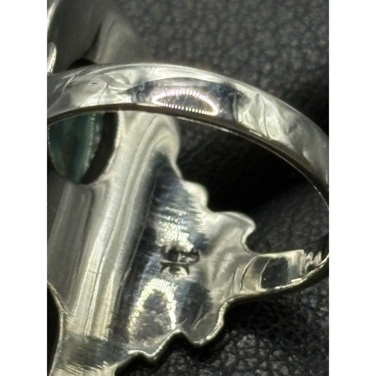 New Condition Sterling Silver Double Turquoise Ring Size 6 925