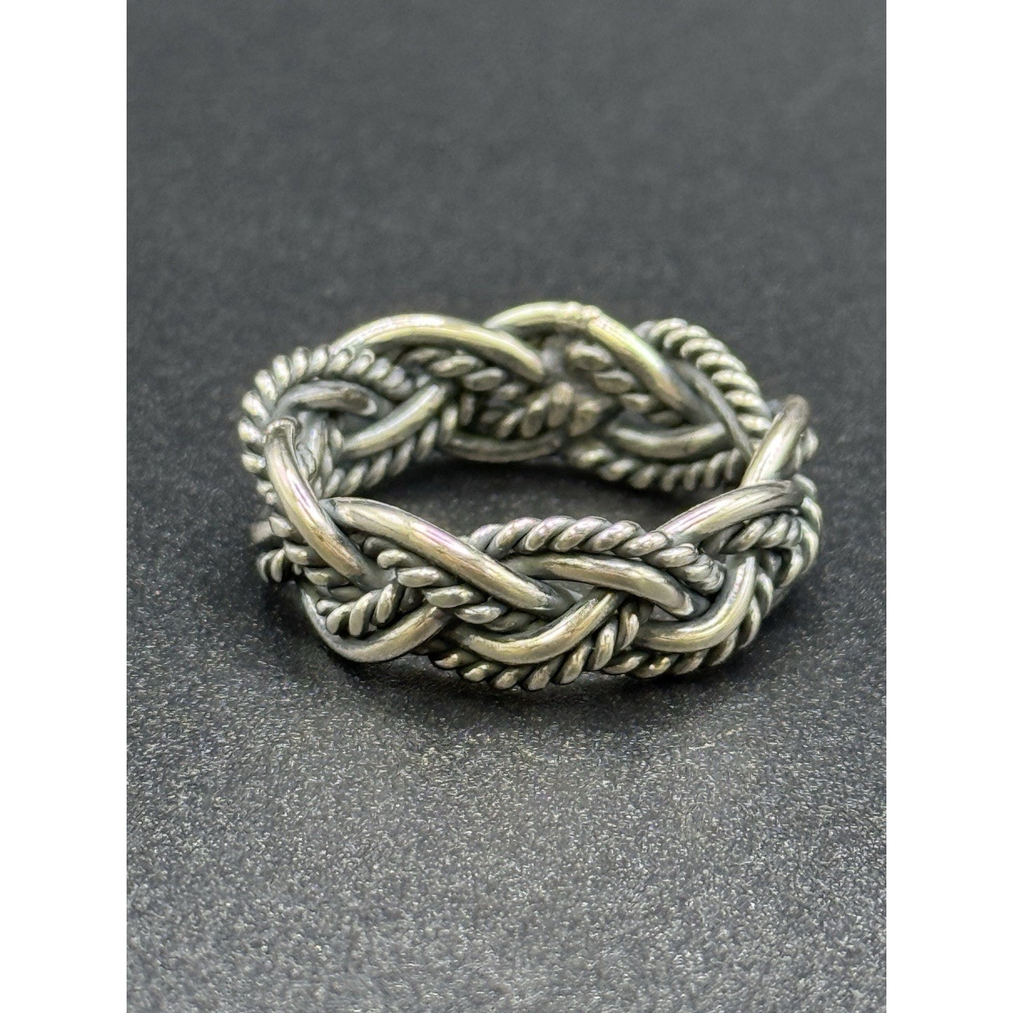 New Condition Sterling Silver Weave Band Size 9.75 925
