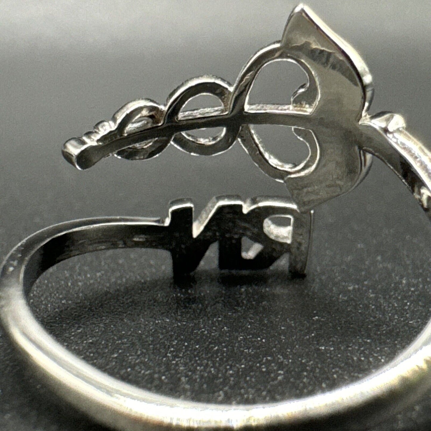 New Condition Sterling Silver Caduceus RN Nurse Ring 925 Size 7