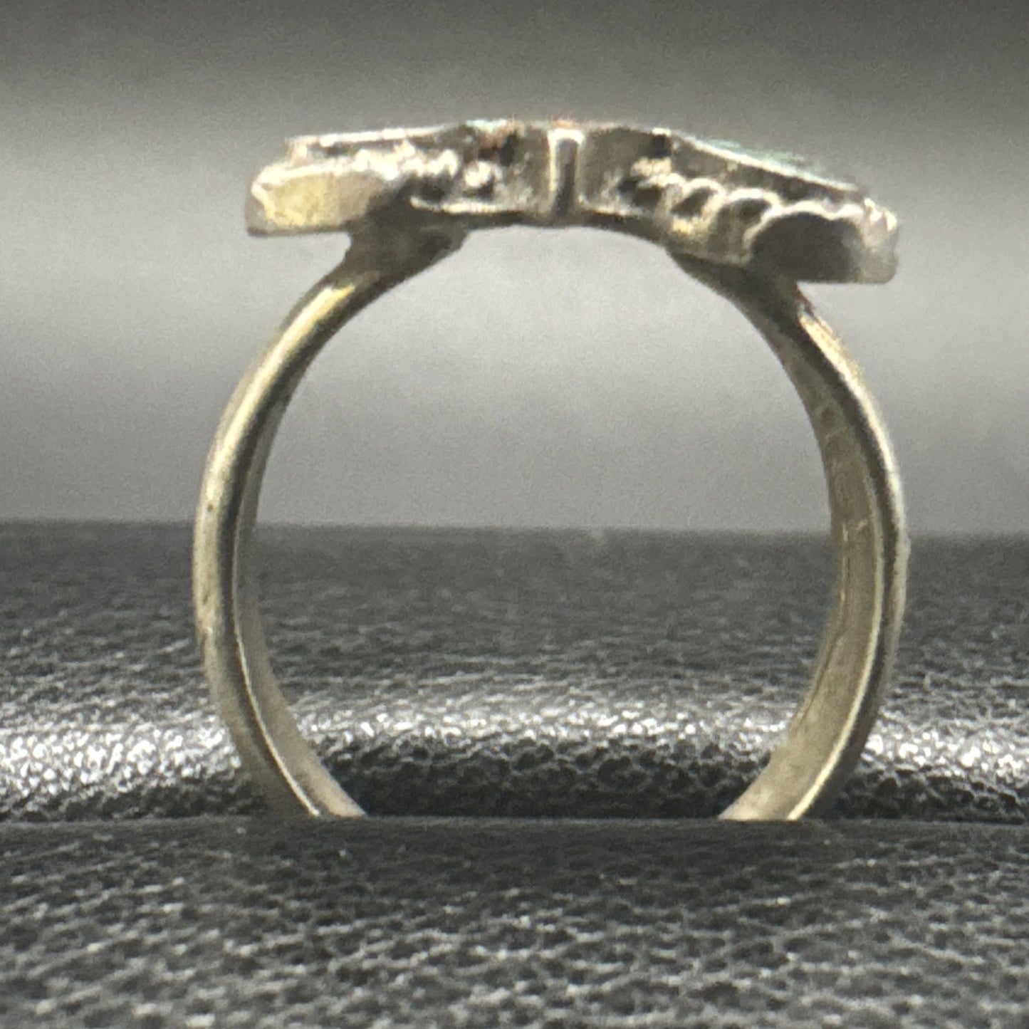Vintage Sterling Silver Turquoise Inlay Butterfly Ring 925 Size 5 Tested P2