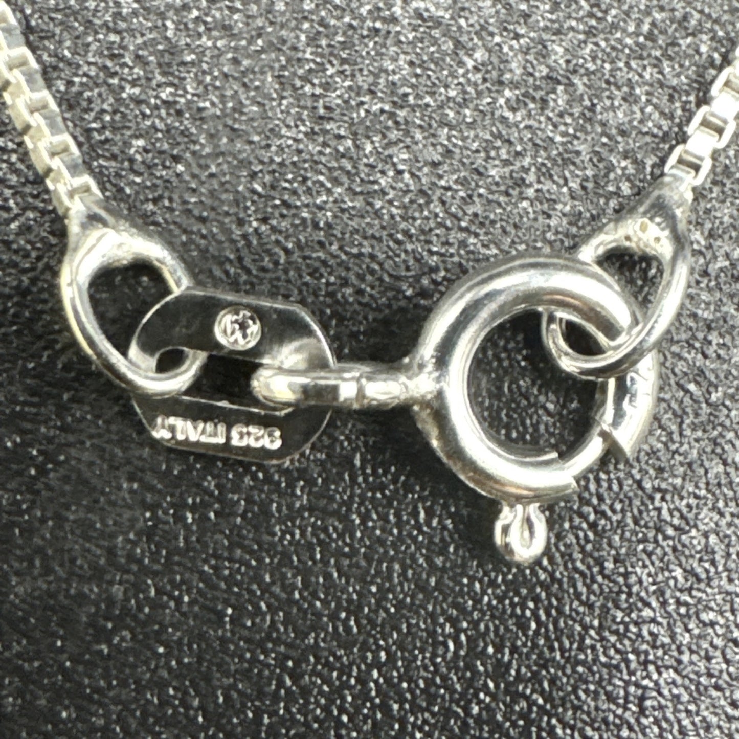 New Condition Sterling Silver 22” CZ Cross Of Nails Pendant Necklace 925