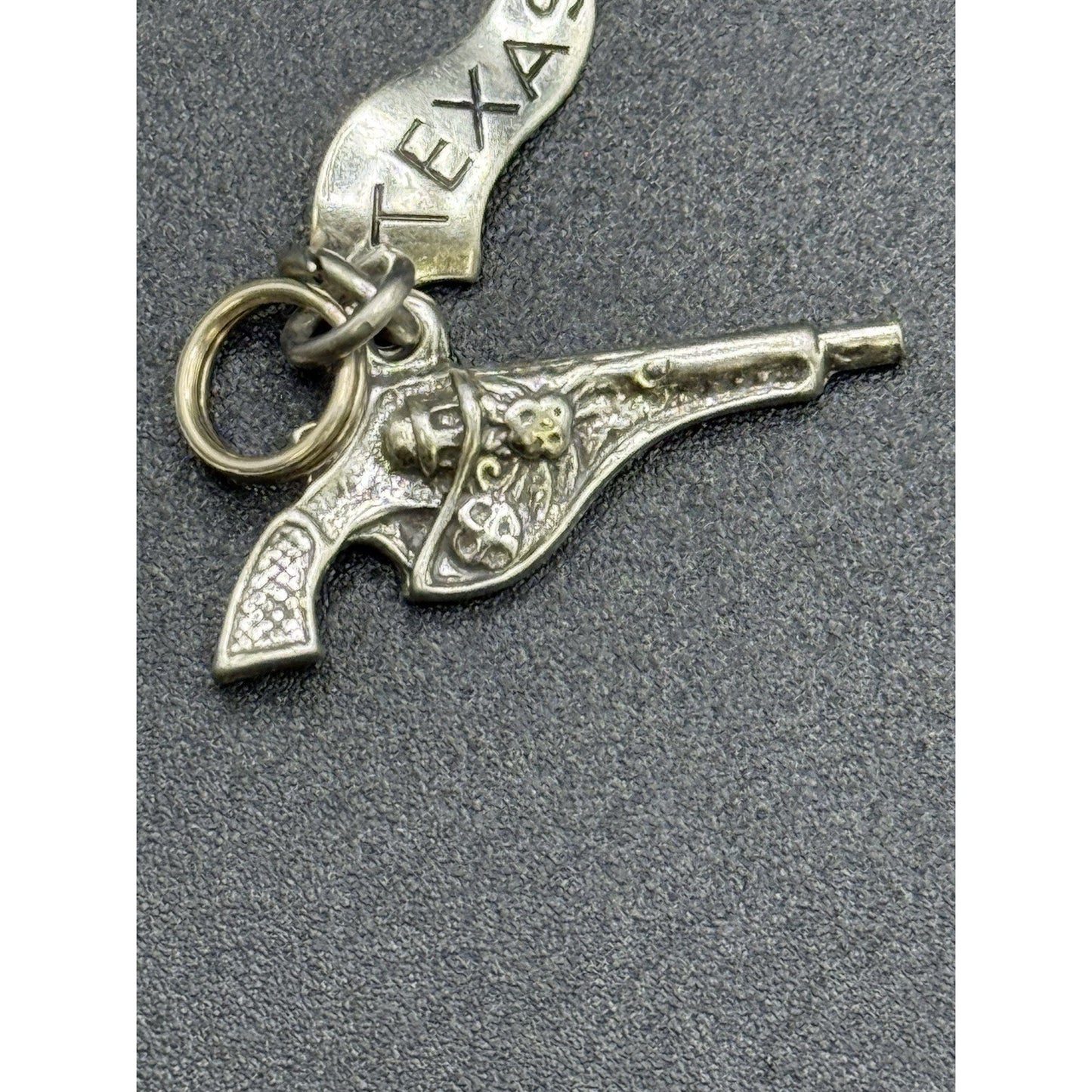 Vintage Sterling Silver Texas Pistol Revolver Charm 925 P3